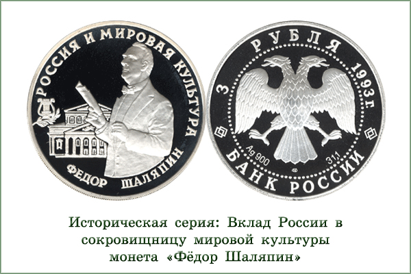 монета "Федор Шаляпин"