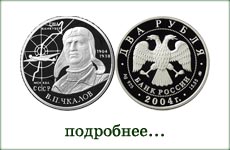 монета "В.П.Чкалов"